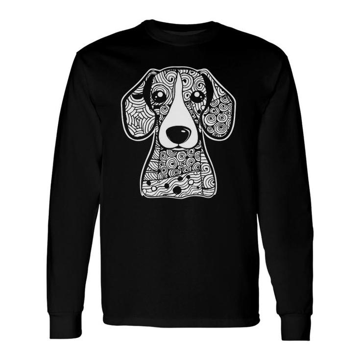 Beagle Face Graphic Art For Dog Mom And Dad Long Sleeve T-Shirt T-Shirt