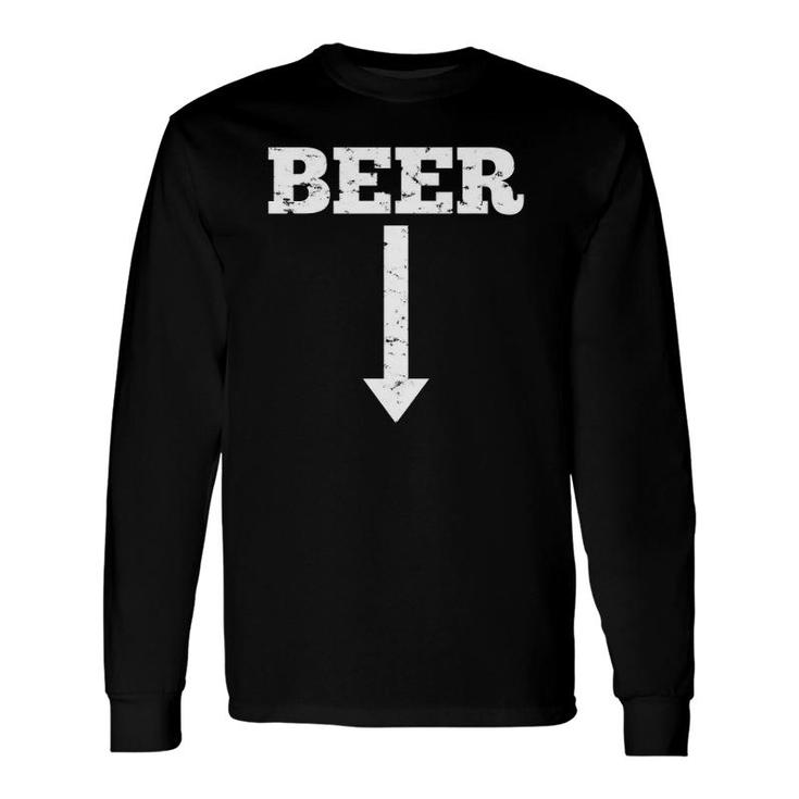 Beer Arrow Pregnant For Baby Announcement Dad To Be Long Sleeve T-Shirt T-Shirt