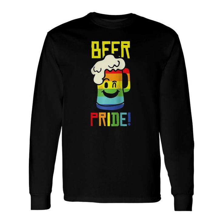 Beer Drinking Lgbt-Q Rainbow Cool Raglan Baseball Tee Long Sleeve T-Shirt T-Shirt