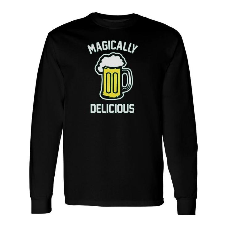 Beer Drinking St Patricks Graphic Long Sleeve T-Shirt