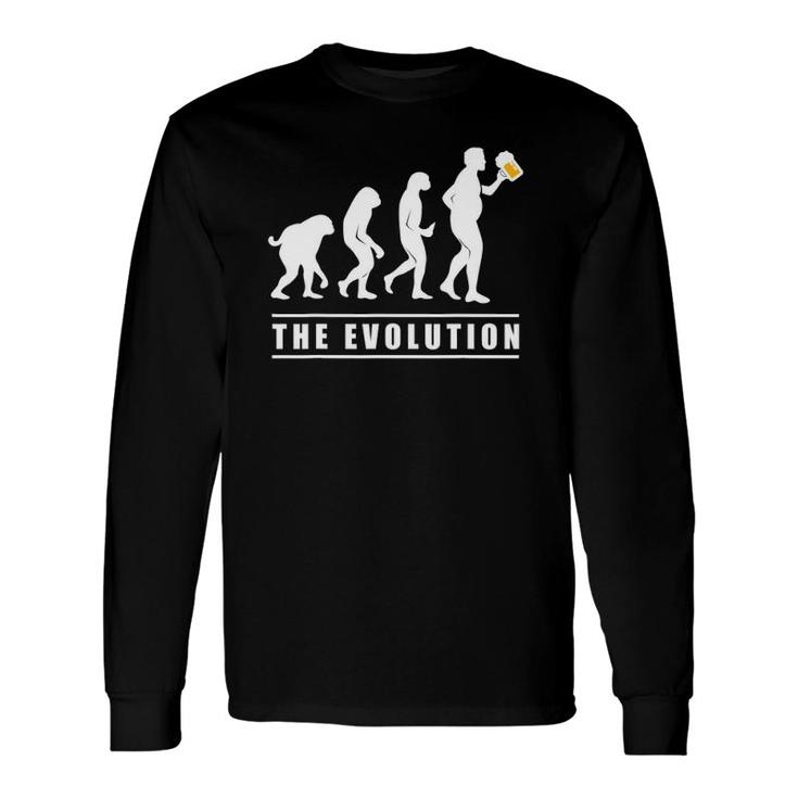 Beer The Human Evolution Tee Long Sleeve T-Shirt T-Shirt