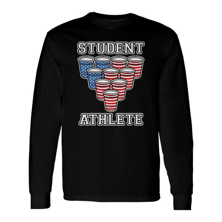 Beer Pong Student Athlete Long Sleeve T-Shirt