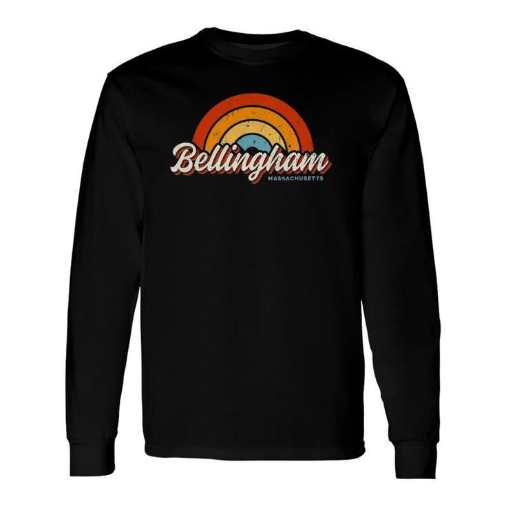 Bellingham Massachusetts Ma Vintage Rainbow Retro 70S Long Sleeve T-Shirt T-Shirt
