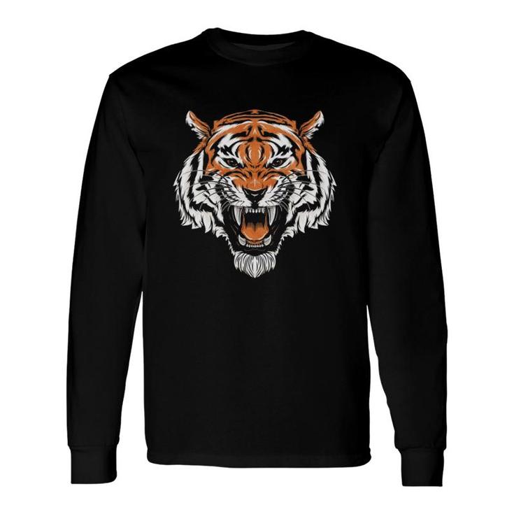 Bengal Tiger Roaring Animal Lover Long Sleeve T-Shirt T-Shirt