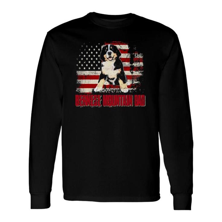 Bernese Mountain Dad American Flag 4Th Of July Dog Lovers Long Sleeve T-Shirt T-Shirt