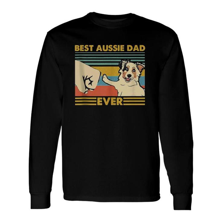 Best Aussie Dad Ever Retro Vintage Sunset Long Sleeve T-Shirt T-Shirt