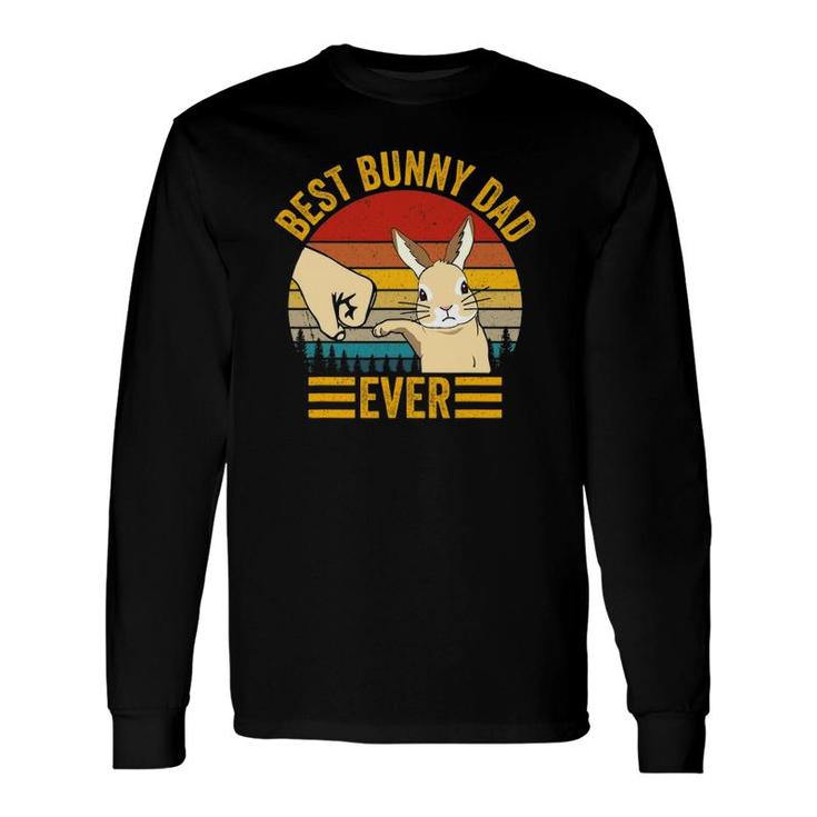 Best Bunny Dad Ever Vintage Rabbit Lover Father Pet Rabbit Long Sleeve T-Shirt T-Shirt