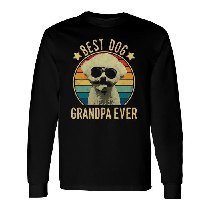 Best Dog Grandpa Ever Bichon Frise Father's Day Long Sleeve T-Shirt T-Shirt