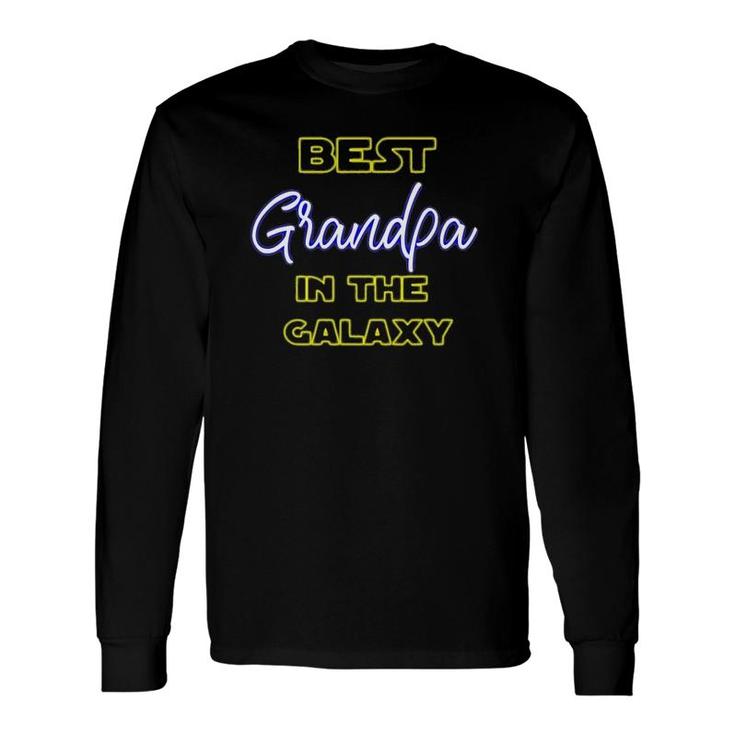 Best Grandpa In The Galaxy Grandfather American Granddad Long Sleeve T-Shirt T-Shirt