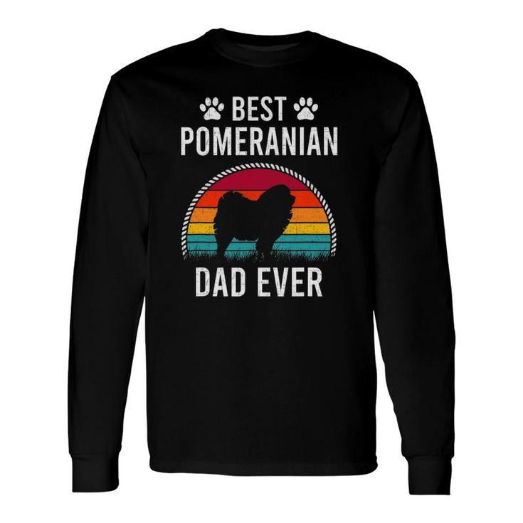 Best Pomeranian Dad Ever Dog Lover Long Sleeve T-Shirt T-Shirt