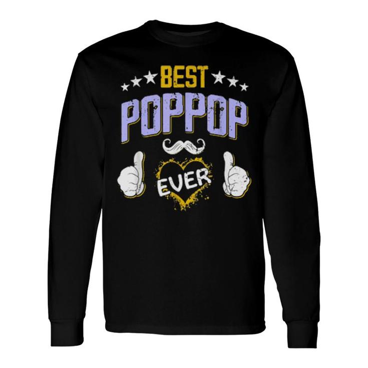 Best Poppop Ever Personalized Grandpa Long Sleeve T-Shirt T-Shirt