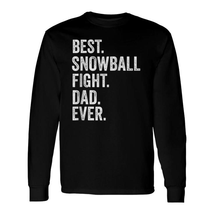 Best Snowball Fight Dad Ever Christmas Raglan Baseball Tee Long Sleeve T-Shirt T-Shirt