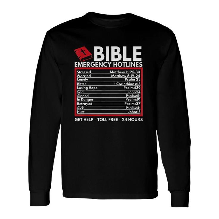 Bible Emergency Numbers Christian Bible Long Sleeve T-Shirt