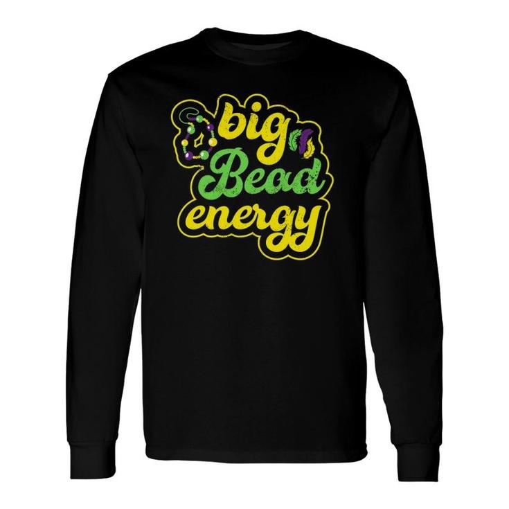Big Bead Energy Carnival Vintage Mardi Gras Long Sleeve T-Shirt T-Shirt