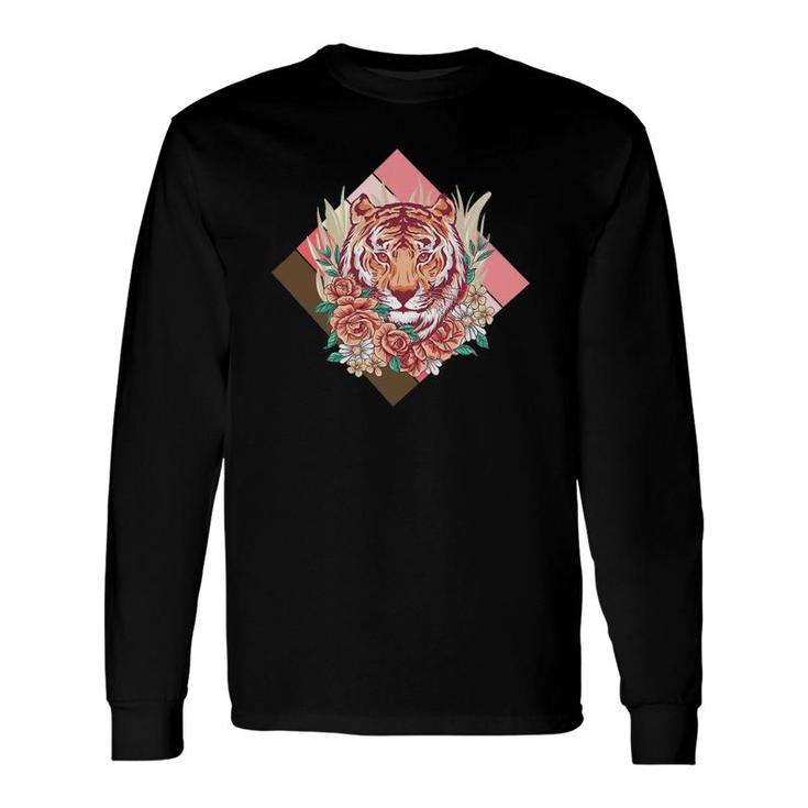 Big Cat Sakura Asia Jungle Cherry Blossom Animal Tiger Long Sleeve T-Shirt T-Shirt