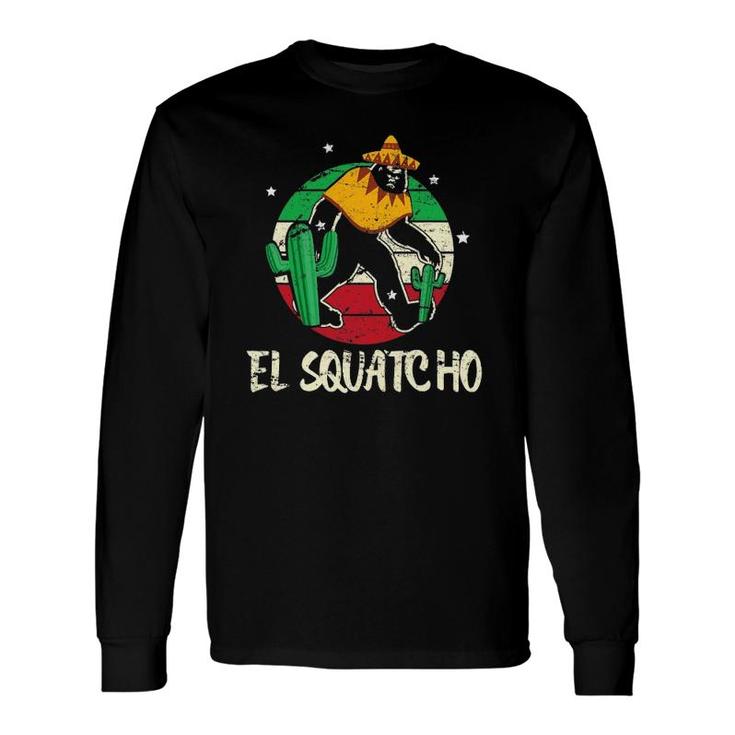 Bigfoot Fan Mexican El Squatcho Sasquatch Tee Long Sleeve T-Shirt T-Shirt
