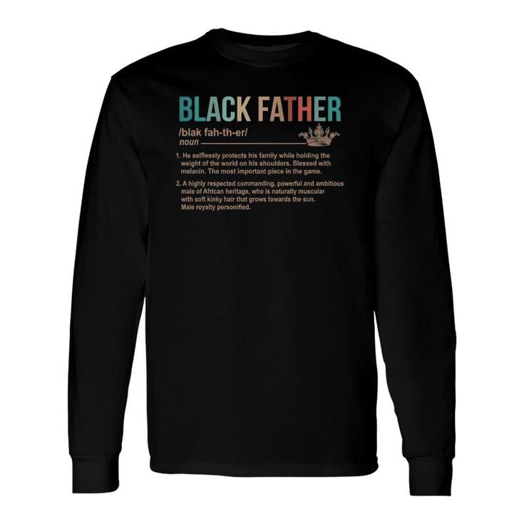 Black Father Definition S Vintage Retro Blackfather Long Sleeve T-Shirt T-Shirt