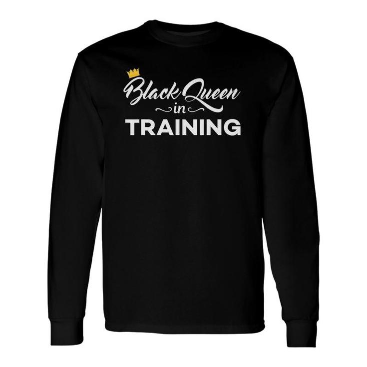 Black Queen In Training African American Pride Crown Long Sleeve T-Shirt T-Shirt