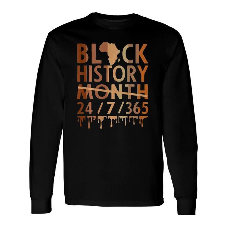 Black History Month 2022 Black History 365 Melanin Pride Long Sleeve T-Shirt T-Shirt