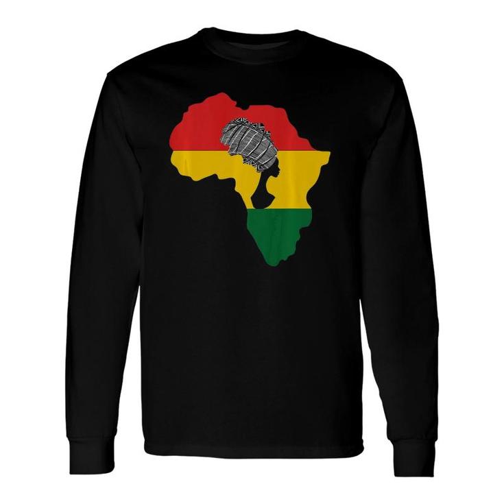 Black History Month Africa Hair Afro Long Sleeve T-Shirt T-Shirt