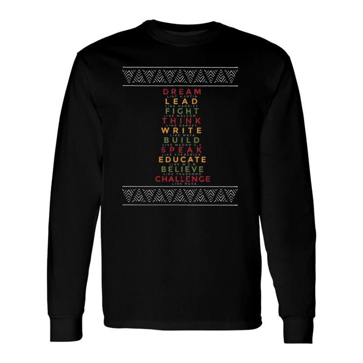 Black History Month My African American Pride Country Long Sleeve T-Shirt T-Shirt