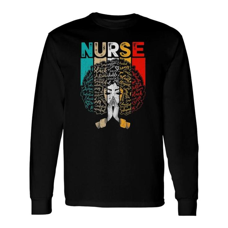 Black History Month Nurse Melanin African American Long Sleeve T-Shirt T-Shirt