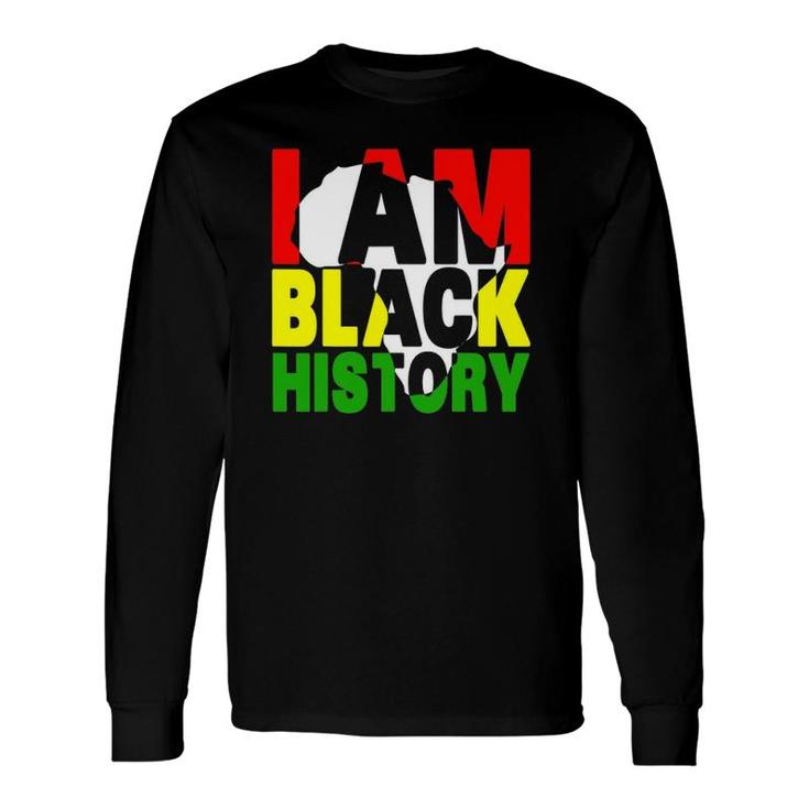 Black History Month Proud African Map Afro Long Sleeve T-Shirt T-Shirt