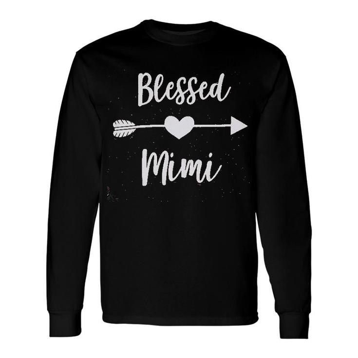 Blessed Mimi Women Grandma Cute Heart Graphic Tops Fall Long Sleeve T-Shirt