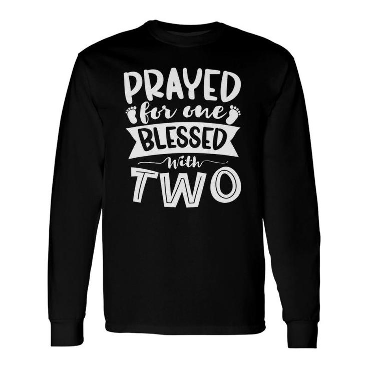 Blessed With Two Pregnancy Twins Baby Long Sleeve T-Shirt T-Shirt