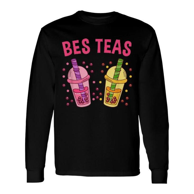 Boba Bes Teas Besties Cute Bubble Tea Best Friends Long Sleeve T-Shirt T-Shirt