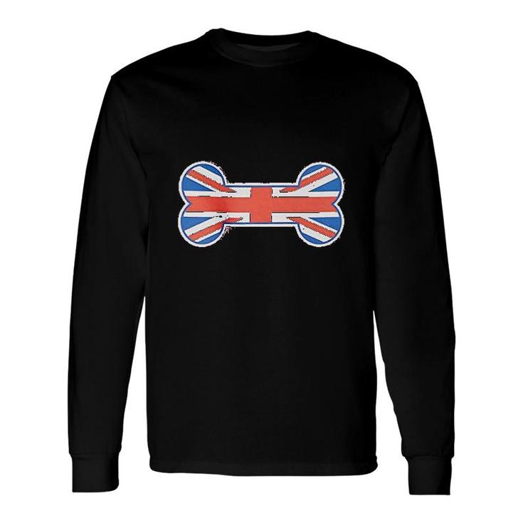 Bone Shaped United Kingdom Union Jack Flag Long Sleeve T-Shirt T-Shirt