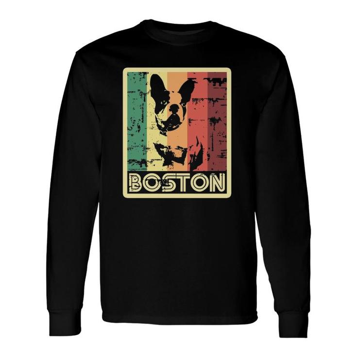 Boston Terrier For Small Dog Lovers Boston Art Long Sleeve T-Shirt