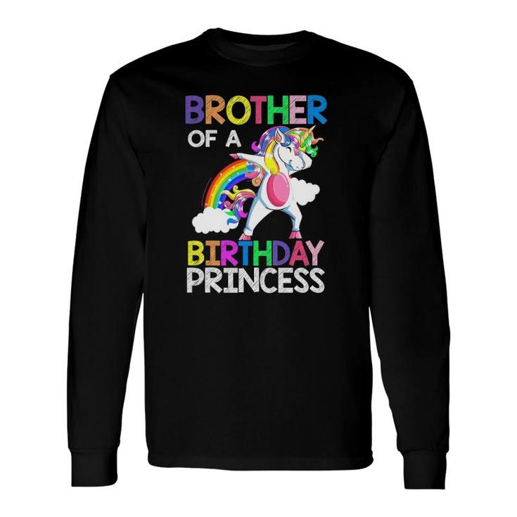 Brother Of The Birthday Princess Unicorn Rainbow Long Sleeve T-Shirt T-Shirt