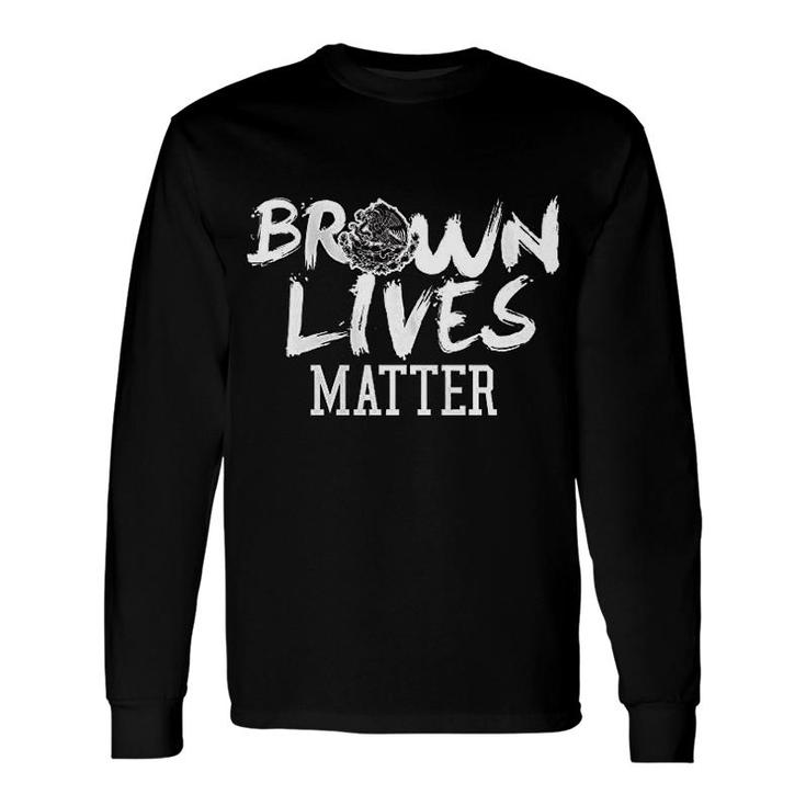 Brown Lives Matter Mexico Mexican Brown Pride Aztec Eagle Warrior Cholo Long Sleeve T-Shirt