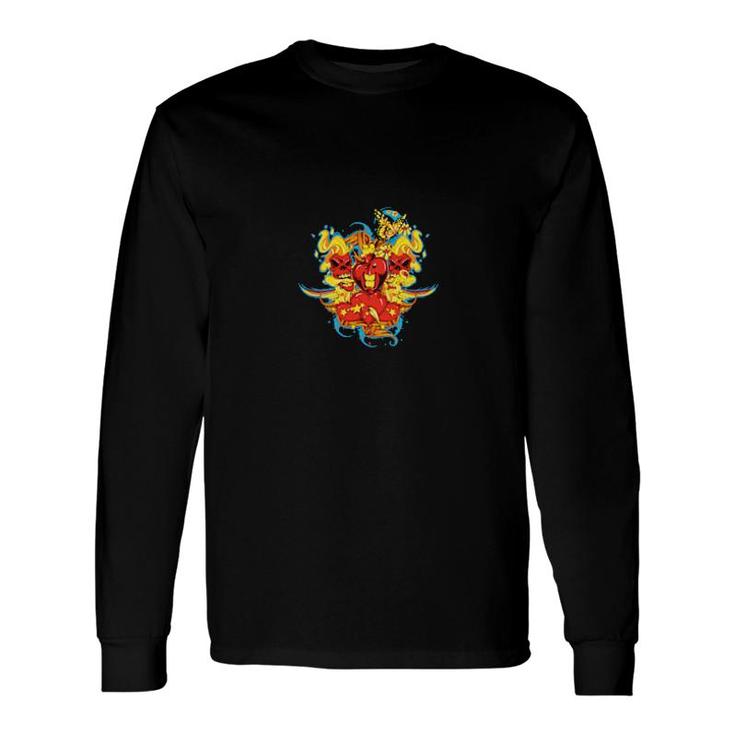 Butterfly Skull Prints Long Sleeve T-Shirt T-Shirt
