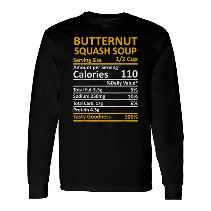 Butternut Squash Soup Nutrition Matching Thanksgiving Long Sleeve T-Shirt T-Shirt