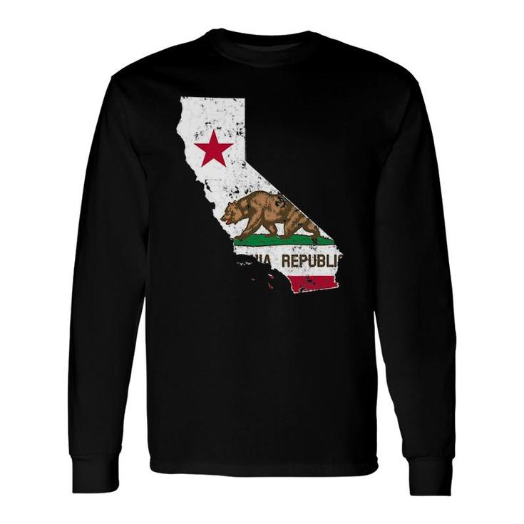 California State Flagvintage Distressed Ca Flags Long Sleeve T-Shirt T-Shirt