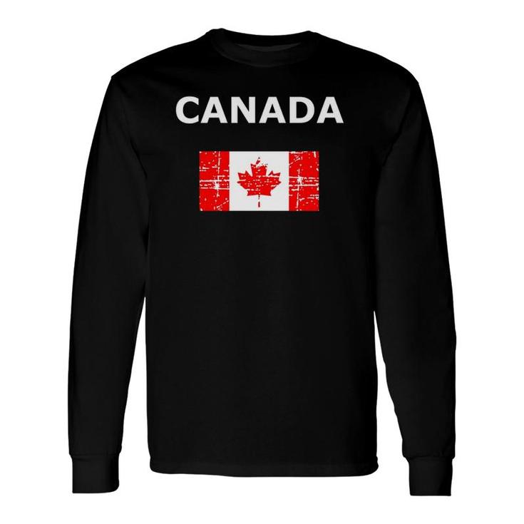 Canada Flag The Canadian Maple Leaf Long Sleeve T-Shirt