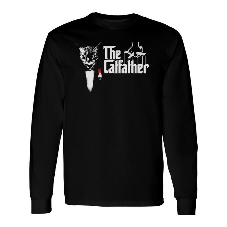 The Catfather Father Of Cats Cat Dad Long Sleeve T-Shirt T-Shirt