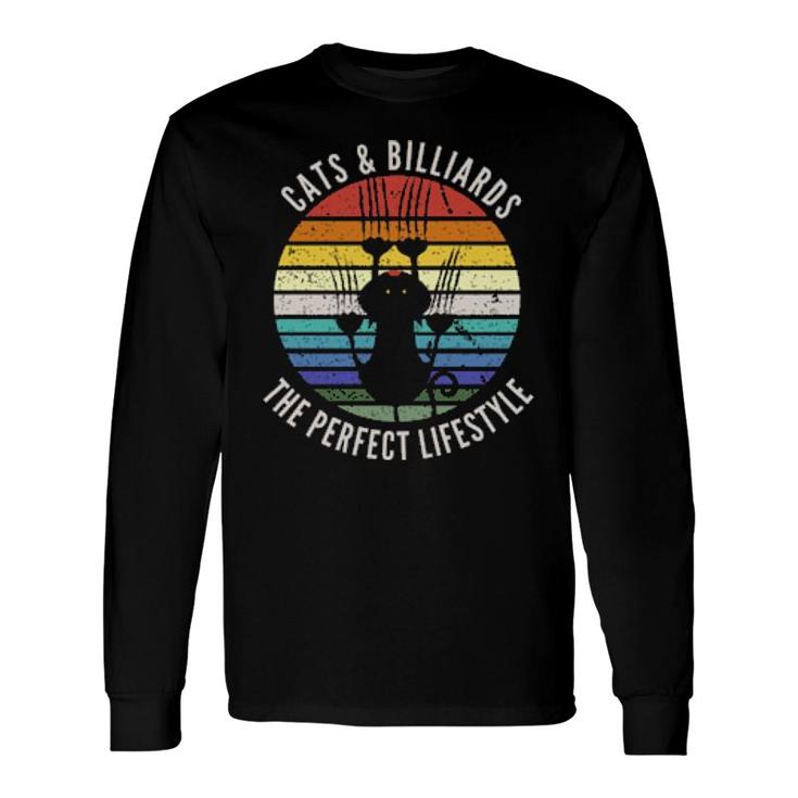Cats & Billiards Long Sleeve T-Shirt T-Shirt