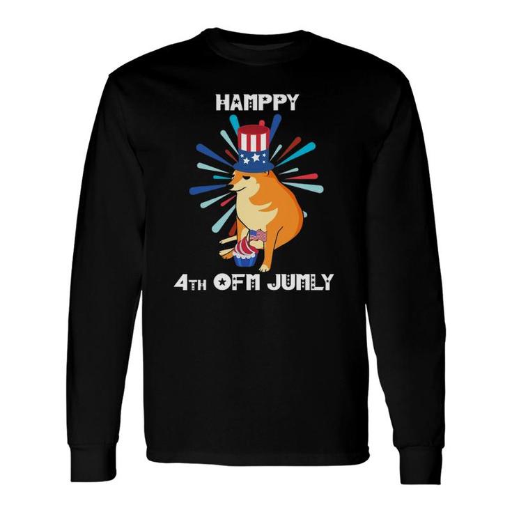 Cheems 4Th Of July Meme Cupcake Flag Independence Day Long Sleeve T-Shirt T-Shirt