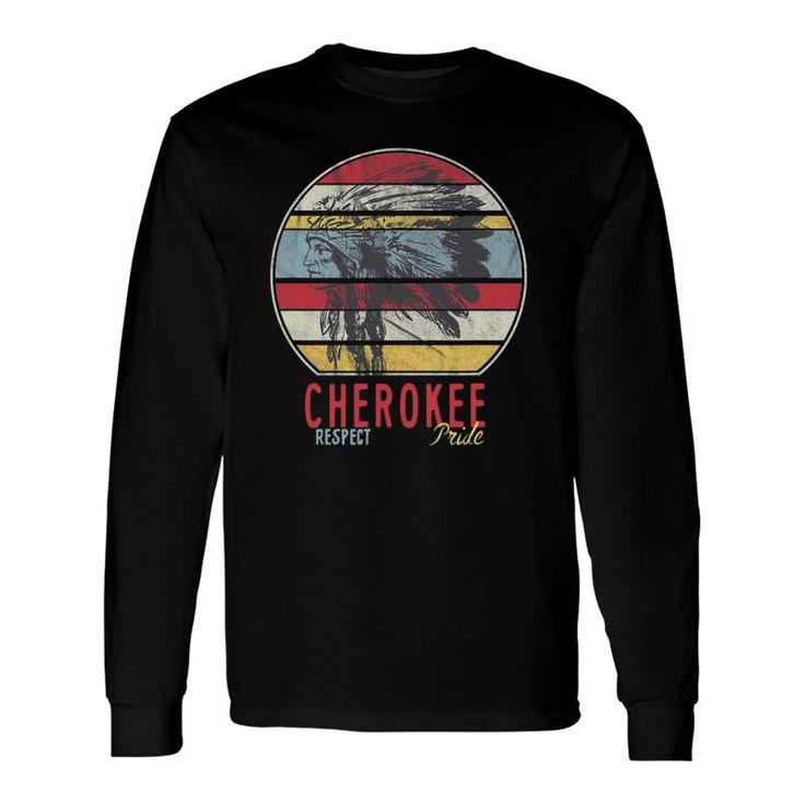 Cherokee Native American Indian Tribe Respect Pride Retro Long Sleeve T-Shirt T-Shirt