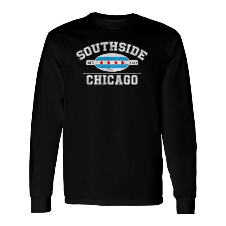 Chicago Flag Southside Chicago City Of Chicago Flag Long Sleeve T-Shirt T-Shirt