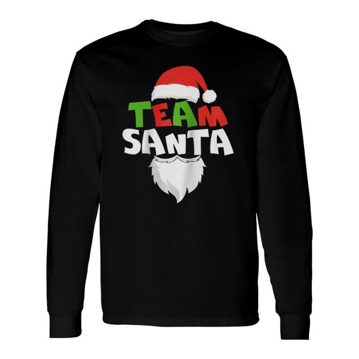 Christmas Matching Pajamas Team Santa Raglan Baseball Tee Long Sleeve T-Shirt T-Shirt
