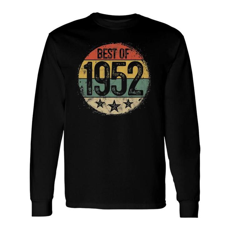 Circular Vintage Best Of 1952 70 Years Old 70Th Birthday Long Sleeve T-Shirt T-Shirt