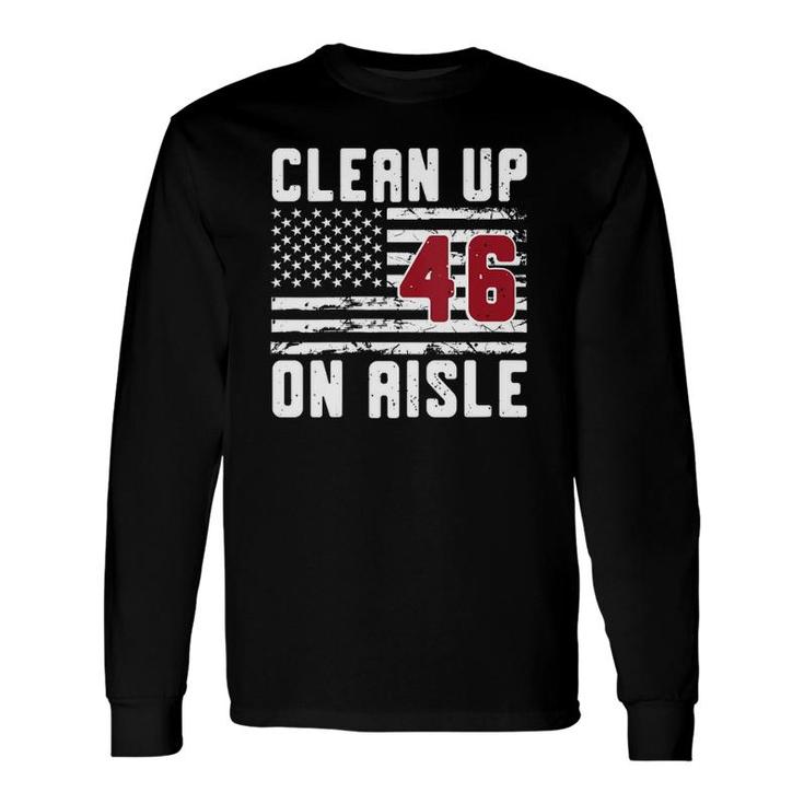 Clean Up On Aisle 46 V Neck Long Sleeve T-Shirt T-Shirt