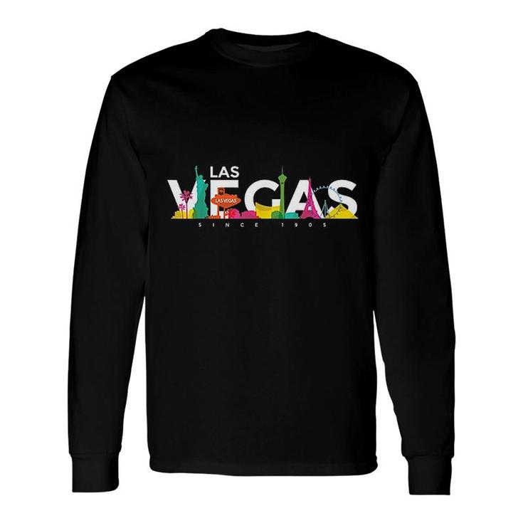 Colorful Las Vegas Nevada Tee Las Vegas Trip Long Sleeve T-Shirt