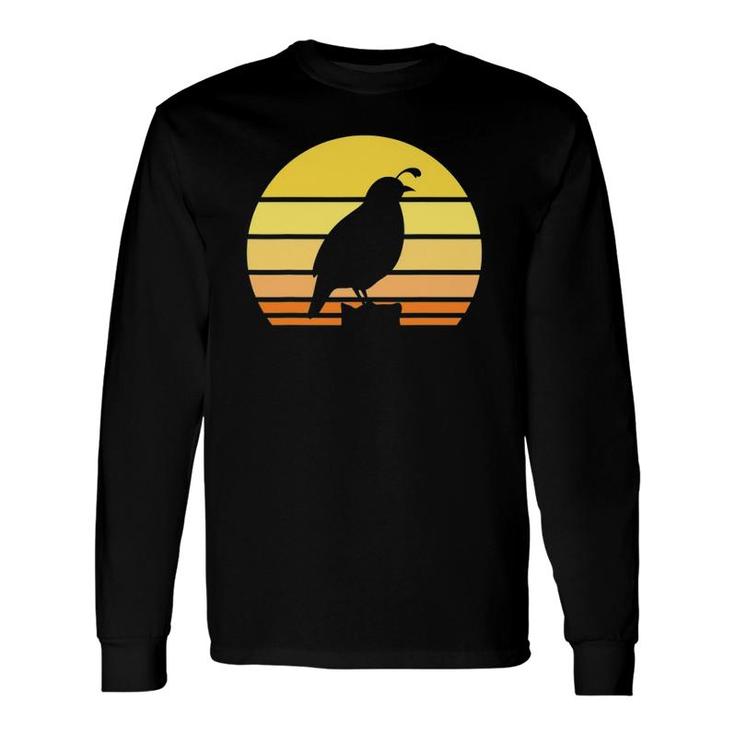 Cool Quail Art Bird Hunter Quail Upland Hunter Long Sleeve T-Shirt