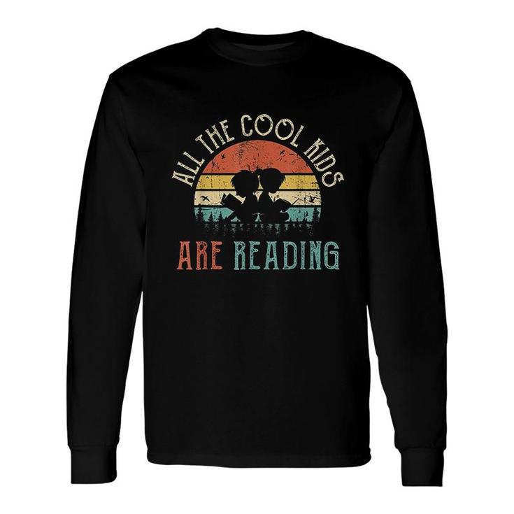 All The Cool Are Reading Book Vintage Reto Sunset Long Sleeve T-Shirt