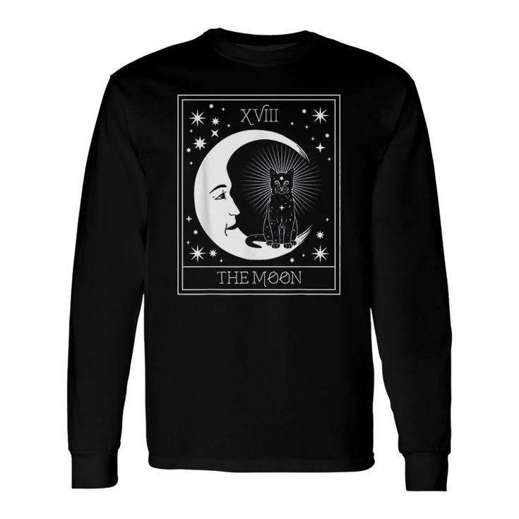 Crescent Moon And Black Cat Long Sleeve T-Shirt T-Shirt